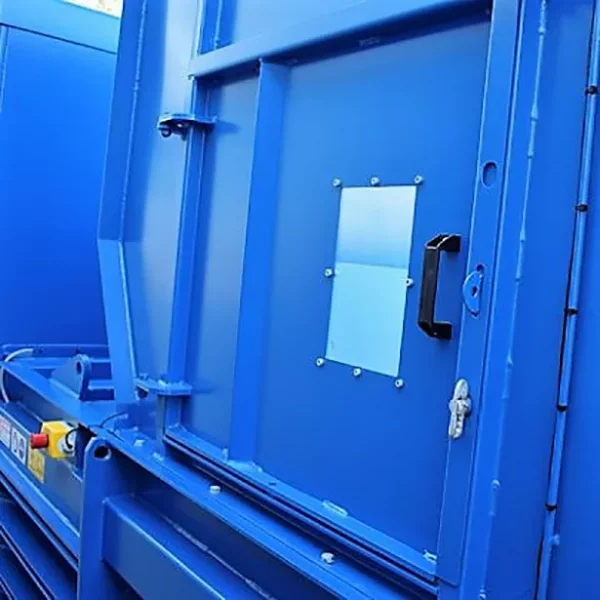 Close-up of one of the CB40 baler's door panels.