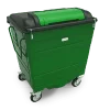 Green Reverse Lid Wheelie Bin