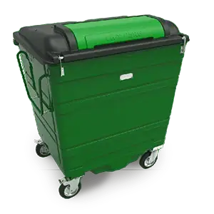 Green Reverse Lid Wheelie Bin